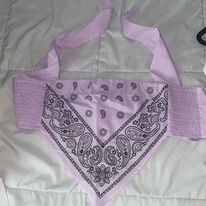 purple bandana top